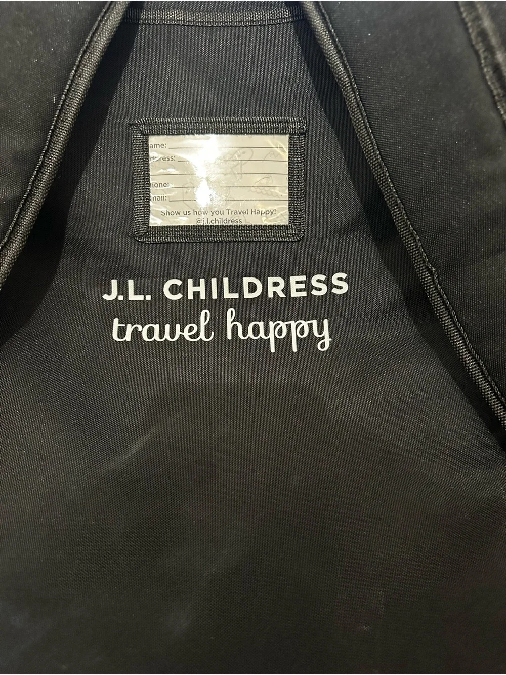 Black Travel Duffel with Shoulder Straps